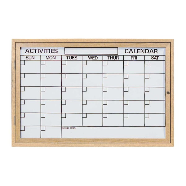 Sliding Door Indoor Enclosed Corkboard, 6